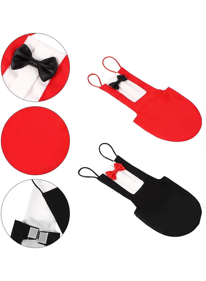 ماغيدا [ترقية] عبوة من قطعتين من حفاضات الببغاء - بطانات قابلة للغسل وإعادة الاستخدام، بدلة طيران الببغاء، ملابس طيور قابلة للتنفس لببغاء المكاو، ببغاء البادجي الأفريقي الرمادي، الببغاء (أسود + أحمر، XL، عدد 2) - Image 2