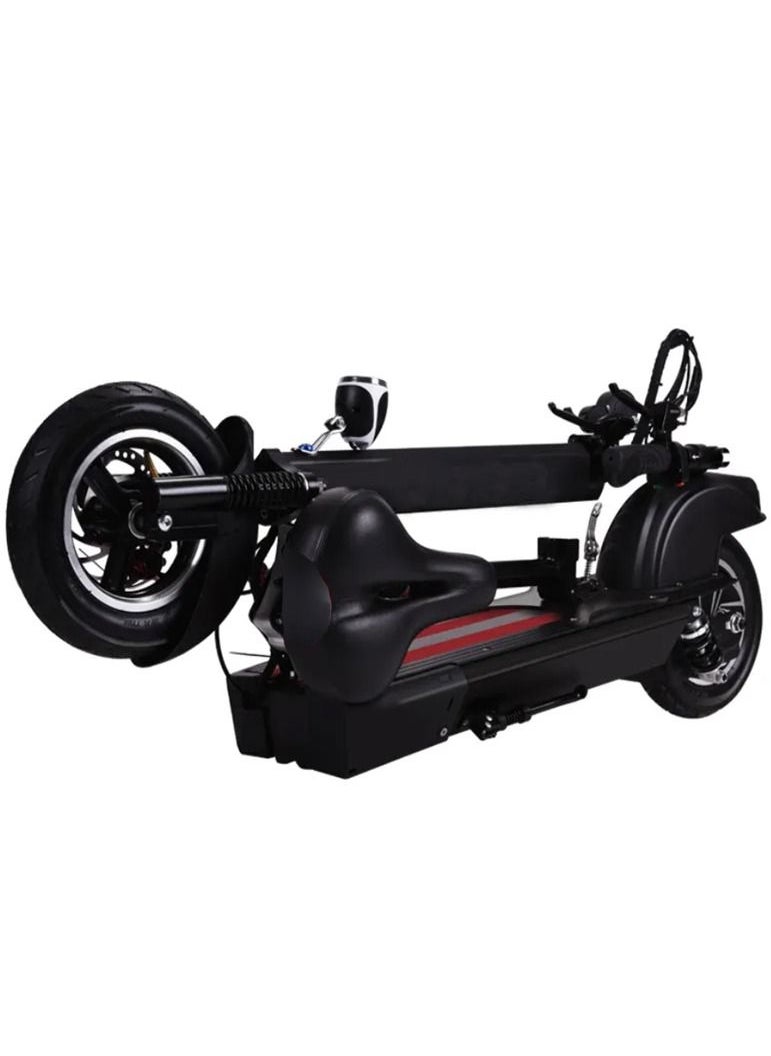 MG - Heavy Duty Electric Scooter With Anti Theft Alarm System and 2 Remote Controls Dual Disc Brakes, 150KG Load Capacity 800w Powerful Motor, Black - Image 1