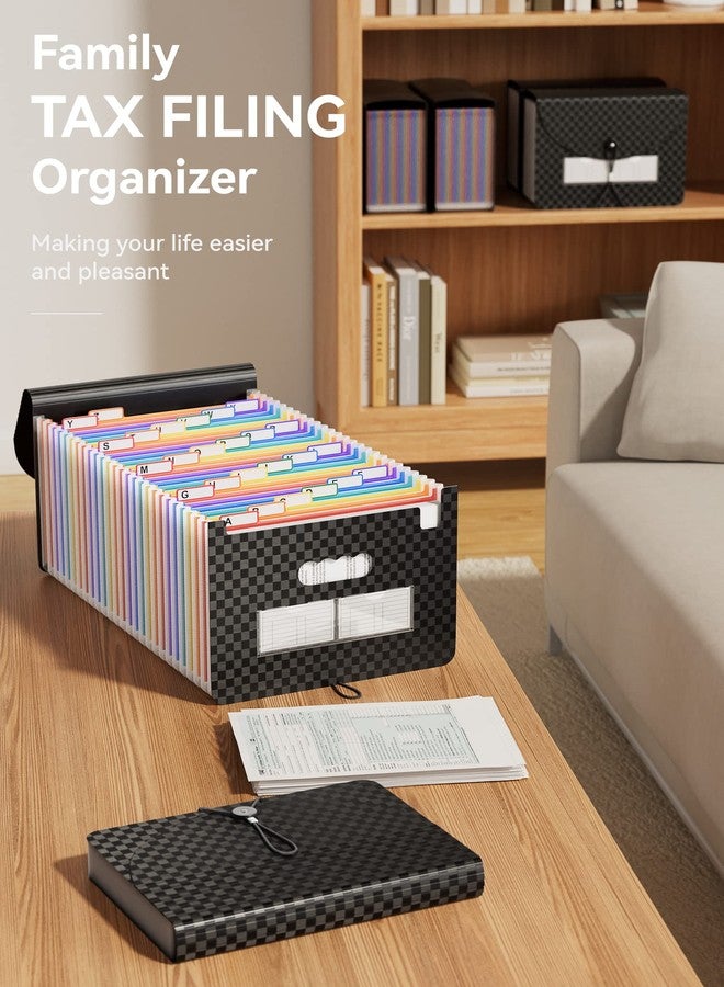 ABC life 26 Pockets Accordian File Organizer,Expanding File Folder/Portable A4 Letter Size Filling Box, Expandable Desktop Accordion Folder, Plastic Paper Document Coupon Organizer with Colored Label - Image 5