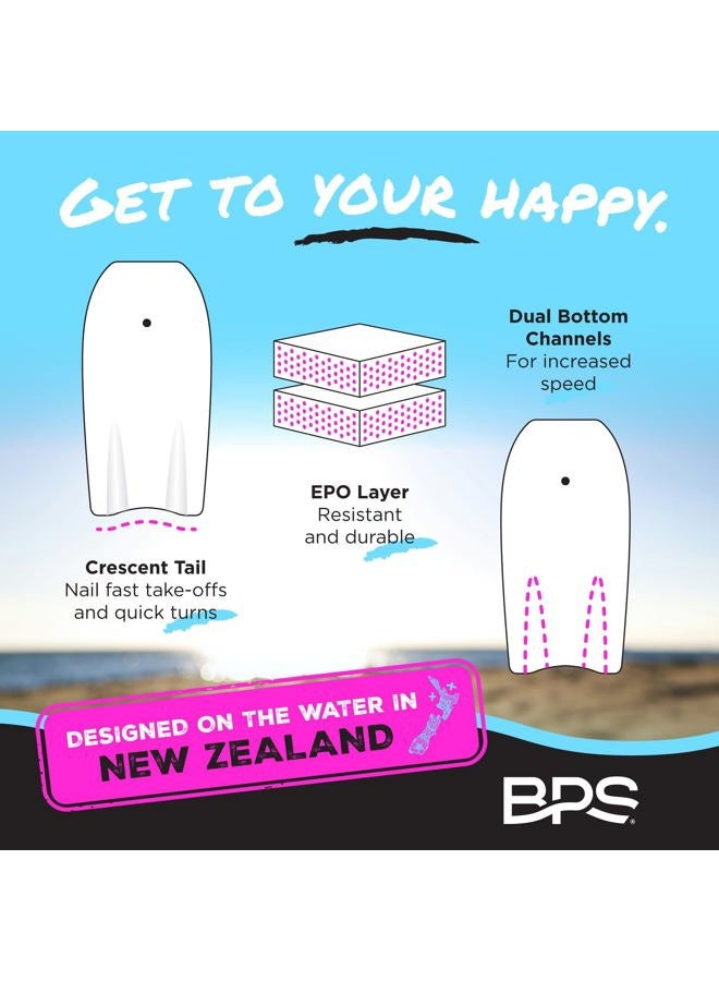 BPS Storm 33" Bodyboard - Includes BPS Premium Coiled Leash (Single Board) (Blue , Purple) - Image 5