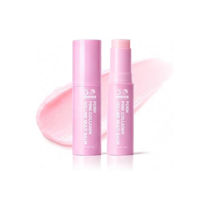 PDRN Pink Collagen Volume Multi Balm - Volufiline & NAD+ Skin Booster for Face, Neck & Under-Eyes, Smoothing PDRN Stick, Makeup Base, Travel-Friendly, Nourishes for Healthy Glow (2 PCS)
