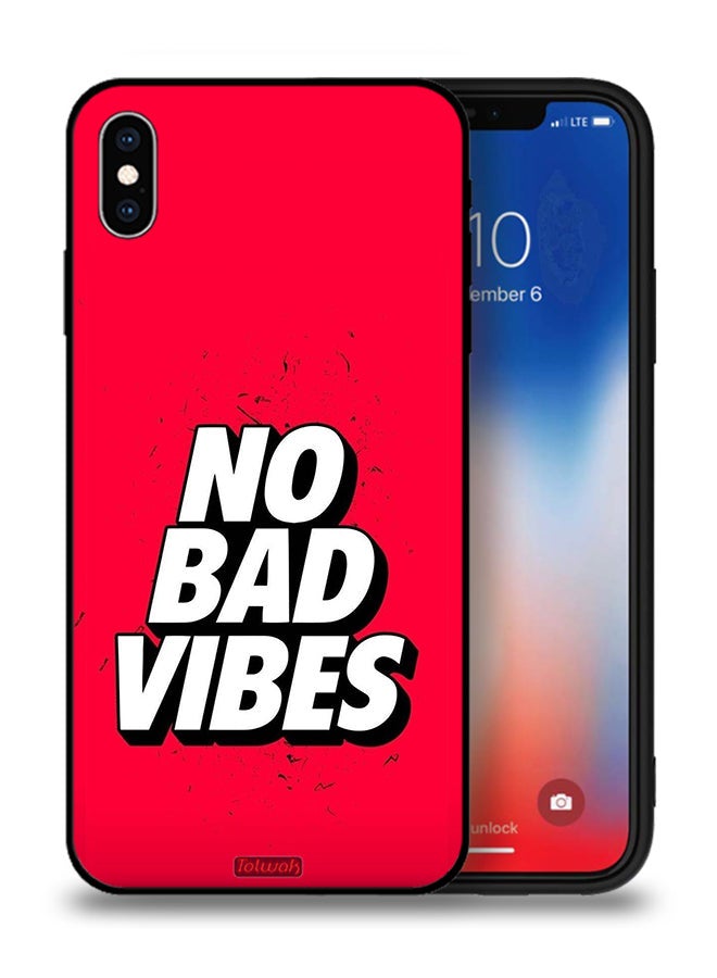 Tolwak Apple iPhone XS Max Protective Case No Bad Vibes - Image 1