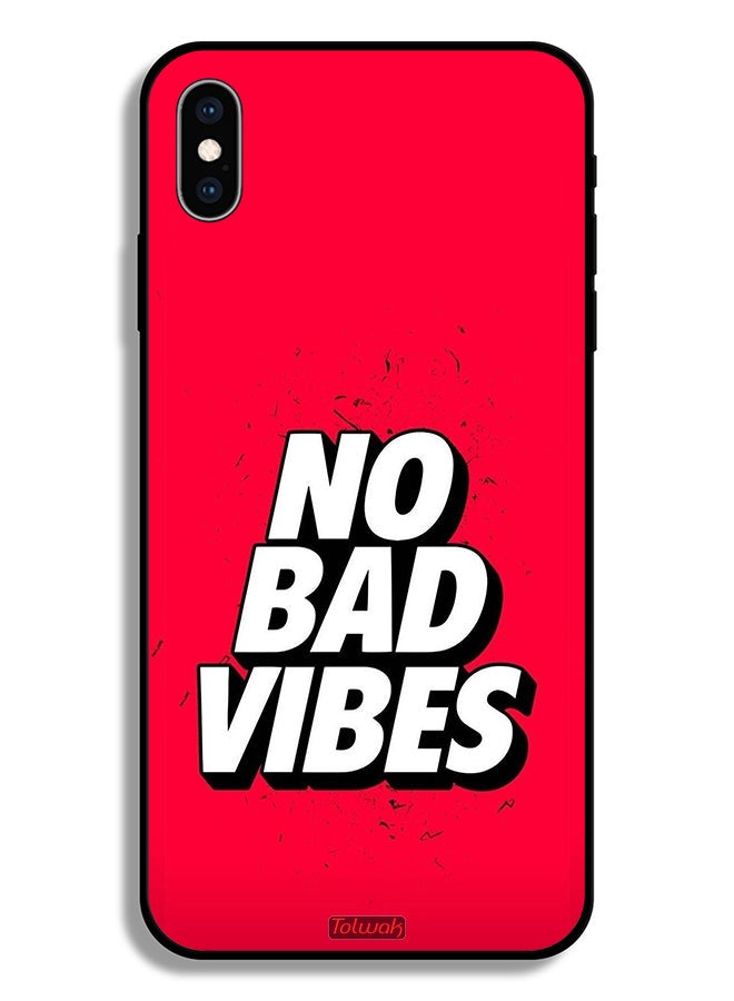 Tolwak Apple iPhone XS Max Protective Case No Bad Vibes - Image 2