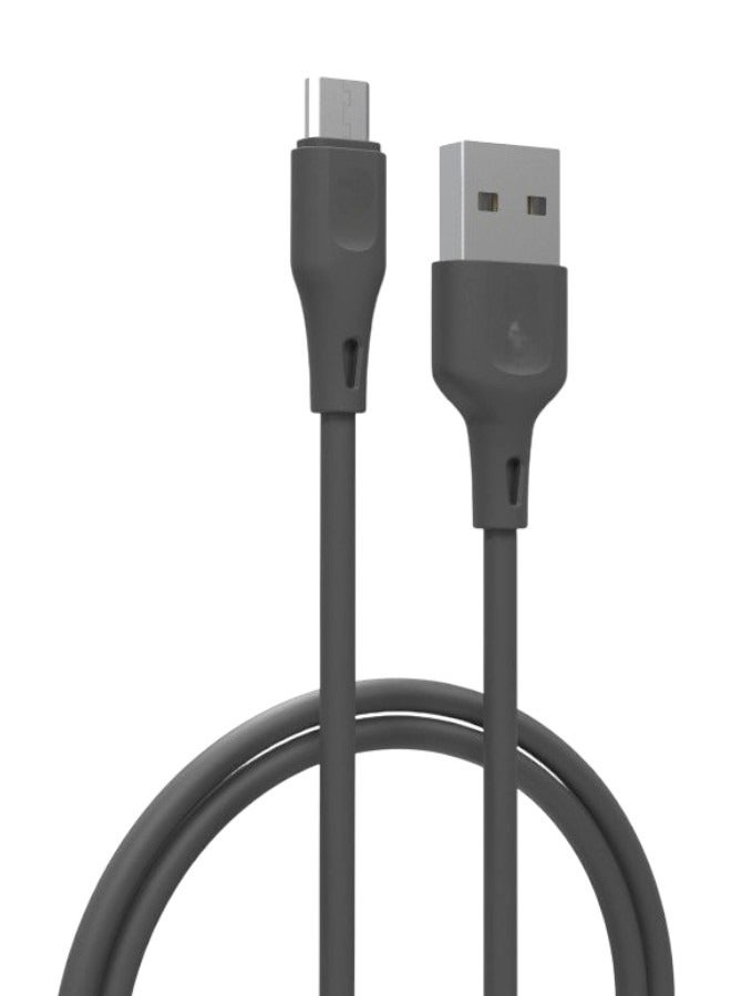 بروماس كيبل شاحن USB A الى مايكرو أصلي و بجودة عالية 1 متر, متوافق مع اجهزة الاندرويد و ايضاً يدعم شحن يد سوني 4 - Image 2