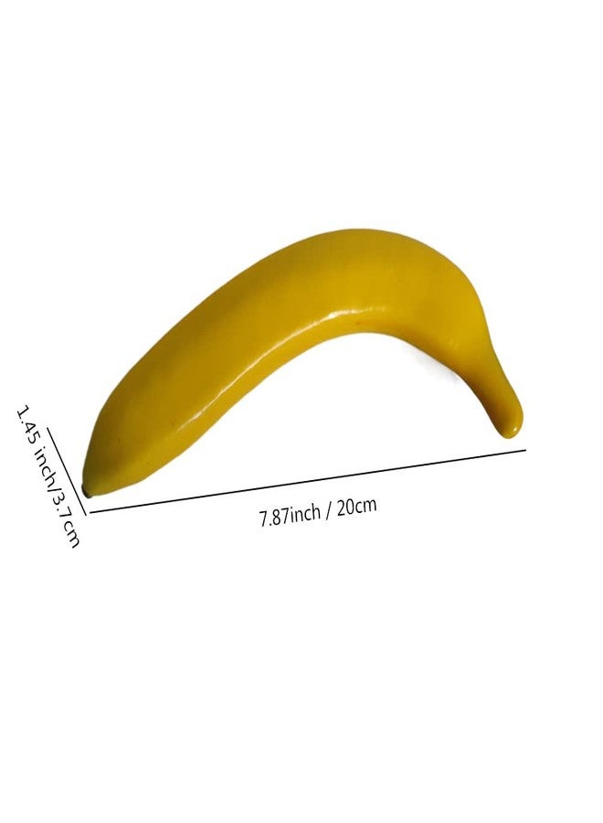 Jilukibo Plastic Individual Fake Fruit Bananas, Artificial Lifelike Simulation Yellow Bananas for Photography Props Paintings Model, Storefront Party, Kitchen Decor (6 Pack) - Image 2