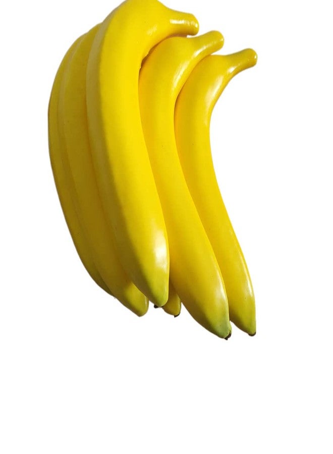Jilukibo Plastic Individual Fake Fruit Bananas, Artificial Lifelike Simulation Yellow Bananas for Photography Props Paintings Model, Storefront Party, Kitchen Decor (6 Pack) - Image 5