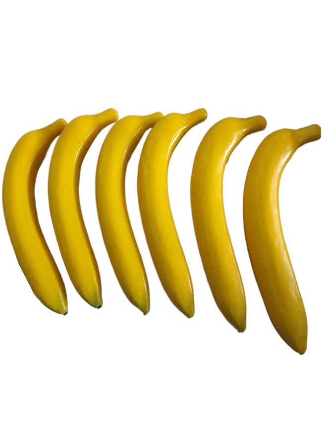 Jilukibo Plastic Individual Fake Fruit Bananas, Artificial Lifelike Simulation Yellow Bananas for Photography Props Paintings Model, Storefront Party, Kitchen Decor (6 Pack) - Image 3