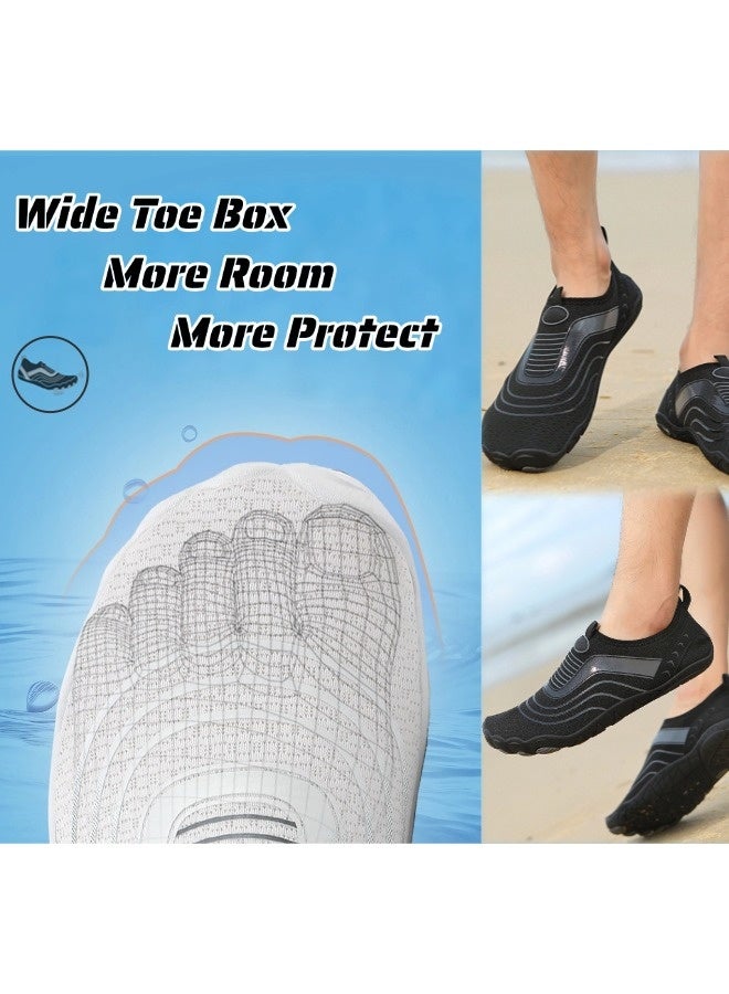 شيبشيب أحذية مائية بصندوق أصابع واسع للنساء والرجال، قابلة للارتداء بسهولة وغير قابلة للانزلاق، تجف بسرعة لأحوال السباحة واليوغا والمشي في الهواء الطلق - Image 3