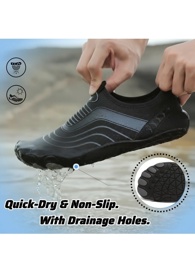 شيبشيب أحذية مائية بصندوق أصابع واسع للنساء والرجال، قابلة للارتداء بسهولة وغير قابلة للانزلاق، تجف بسرعة لأحوال السباحة واليوغا والمشي في الهواء الطلق - Image 4