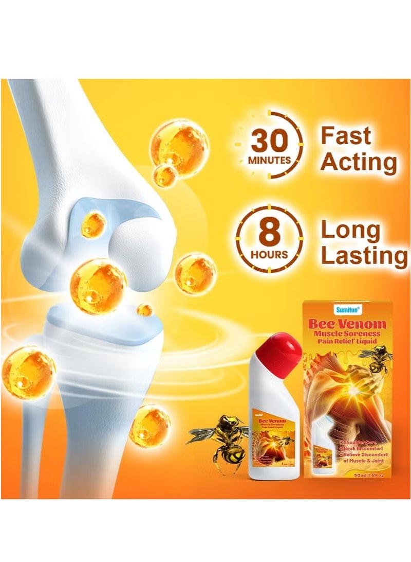 Sumifun Bee Venom Neck Spine Shoulder Joint Fatigue Pain Massage Care Solution 50ml - Image 5