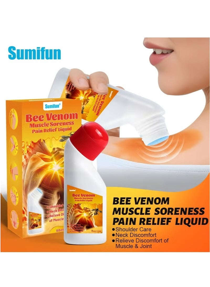 Sumifun Bee Venom Neck Spine Shoulder Joint Fatigue Pain Massage Care Solution 50ml - Image 1