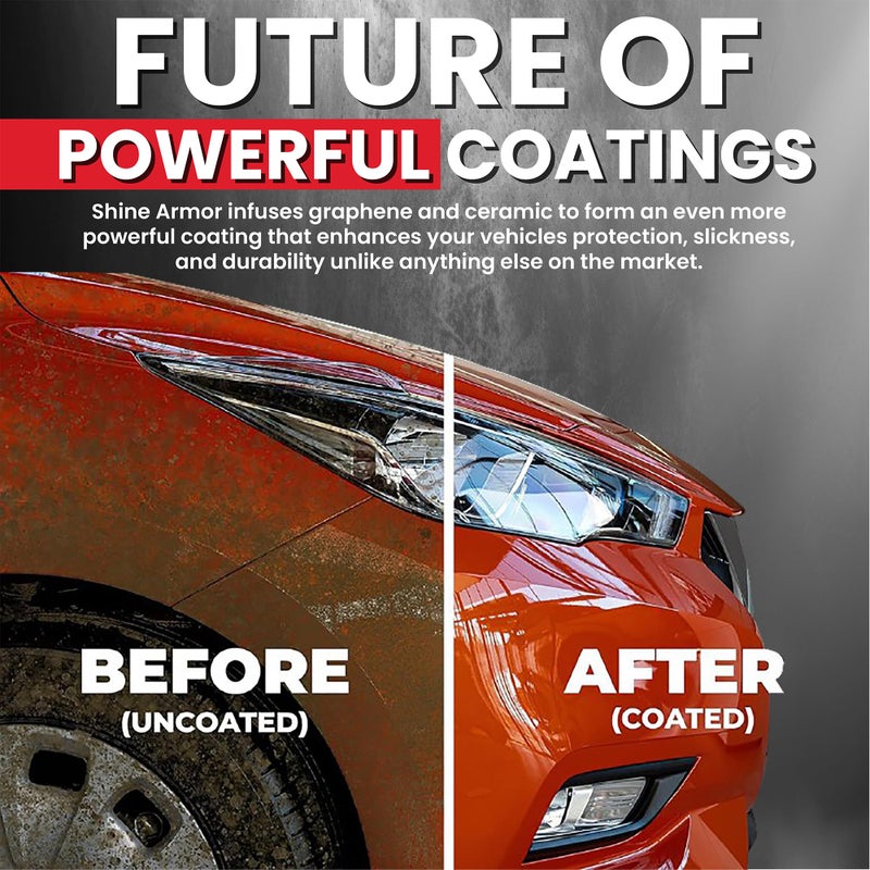 SHINE ARMOR Graphene Ceramic Coating for Cars | Next Gen Car Wax Spray | Protect Paint Work with Highly Concentrated Hydrophobic Ceramic Detail Top Coat for Motorbikes, Trucks and Boats - Image 1