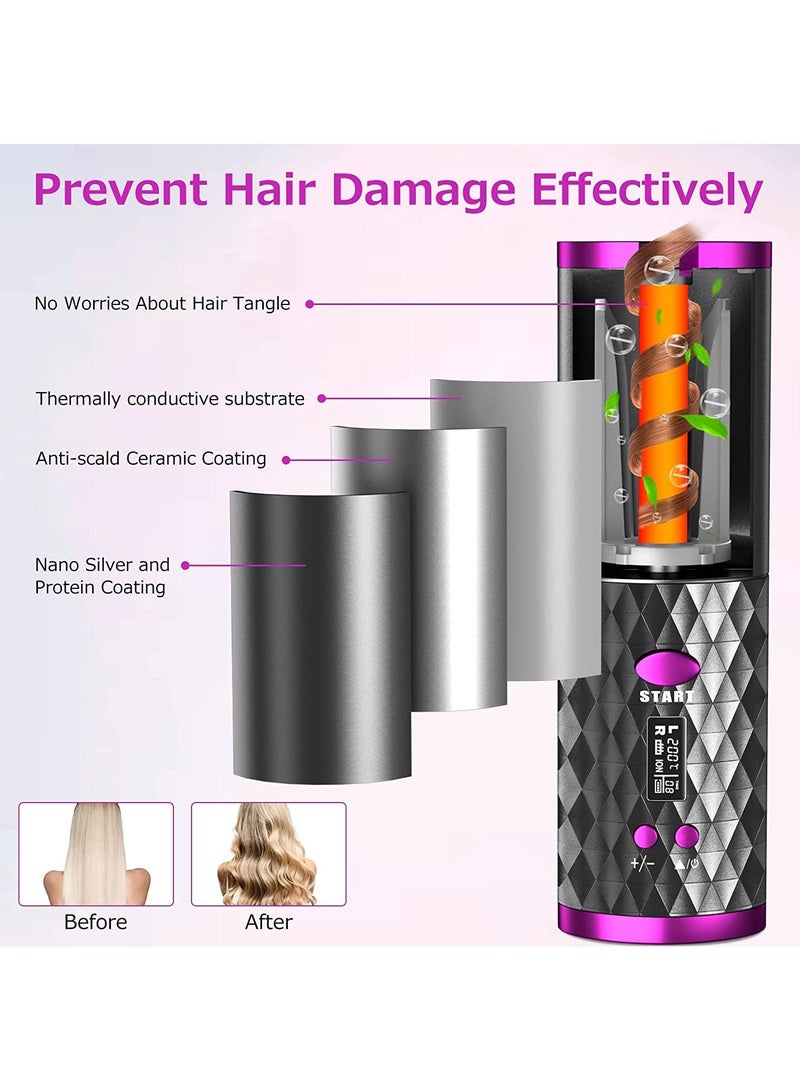 DubaiGallery New Wireless hair curler automatic curly hair machine professional cordless portable USB auto curling iron - Image 4