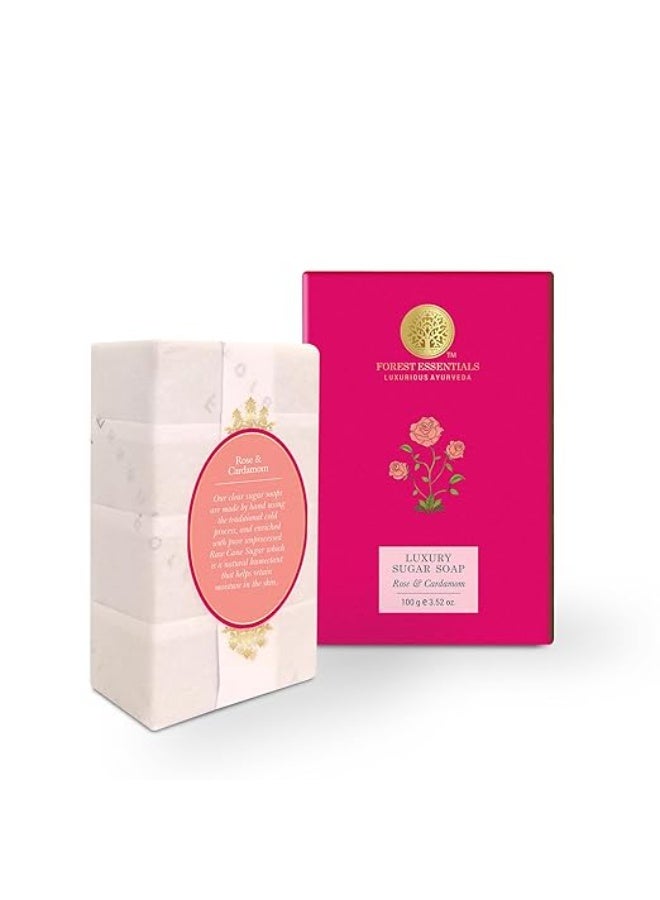 Forest Essentials Rose & Cardamom Soap | Ayurvedic Scented Handmade Bath Soap | Gently Cleanses & Softens Skin | With Natural Oils & Raw Cane Sugar - Image 2