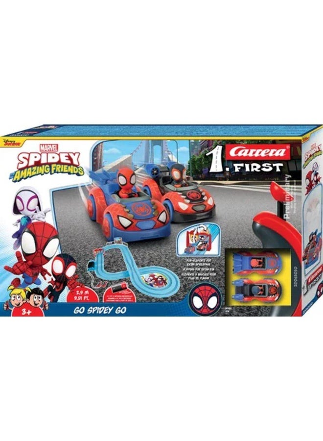 Carrera First Marvel Spidey And His Amazing Friends Go Spidey Go Slot Car Racing Set - Image 1