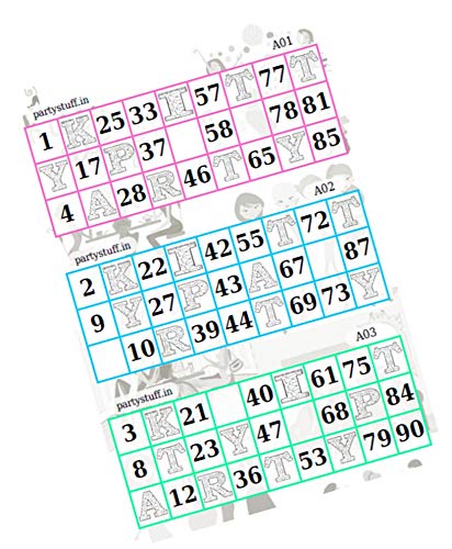 PartyStuff Tambola Housie - Kitty Party Hexa Classic grids (100 Piece) - Image 1