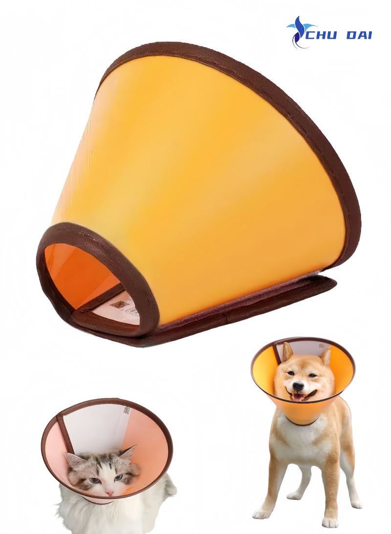 تشو داي طوق ومخاريط تعافي الحيوانات الأليفة للكلاب والقطط بعد الجراحة، طوق مخروطي قابل للتعديل لرقبة الكلب، طوق إليزابيث الإلكتروني الجراحي، يمنع العض ويوقف لعق الجروح - Image 1