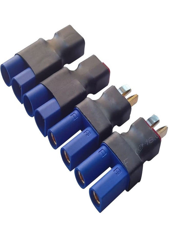 AYECEHI 2Pairs EC5 to T-Plug Deans Style Male Female RC Connector Adapter EC5 Male to T Plug Female, EC5 Female to T-Plug Male Compatible with Arrma E-flite for RC Car Truck Airplane Lipo and More - Image 2