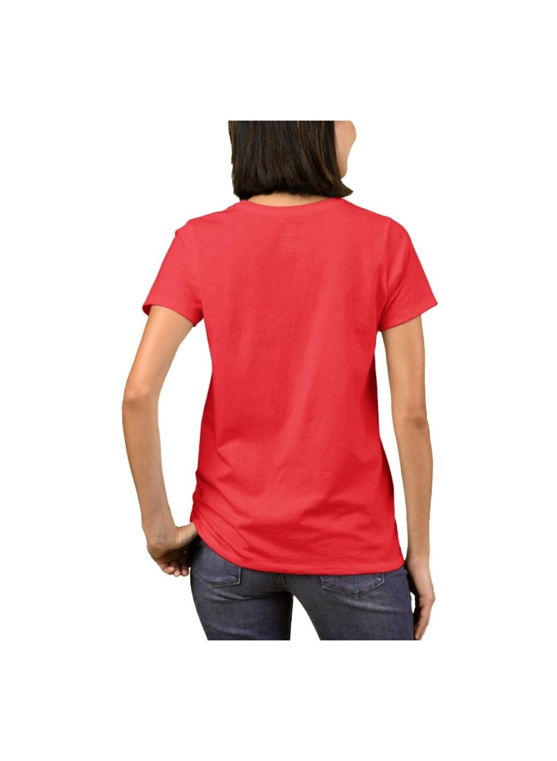 PRINTSHOP4ME Christmas Santa Tshirt For Women-Adults Celebrations Tshirt–Round Neck And Short Sleeve Cotton Tshirt,Everyday Wear - Image 2