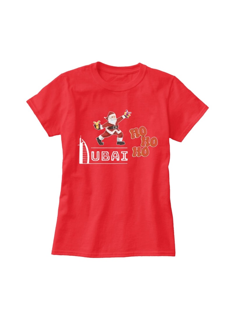 PRINTSHOP4ME Christmas Santa Tshirt For Women-Adults Celebrations Tshirt–Round Neck And Short Sleeve Cotton Tshirt,Everyday Wear - Image 3