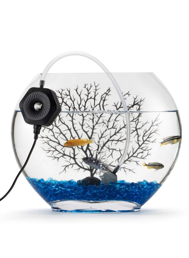 هايغر مضخة هواء صغيرة هادئة لحوض السمك مع مضخة تهوية أكسجين لحوض أسماك البيتا مع أنبوب حجري هوائي وكأس شفط لحوض سمك سعة 0.5-15 جالون - Image 3