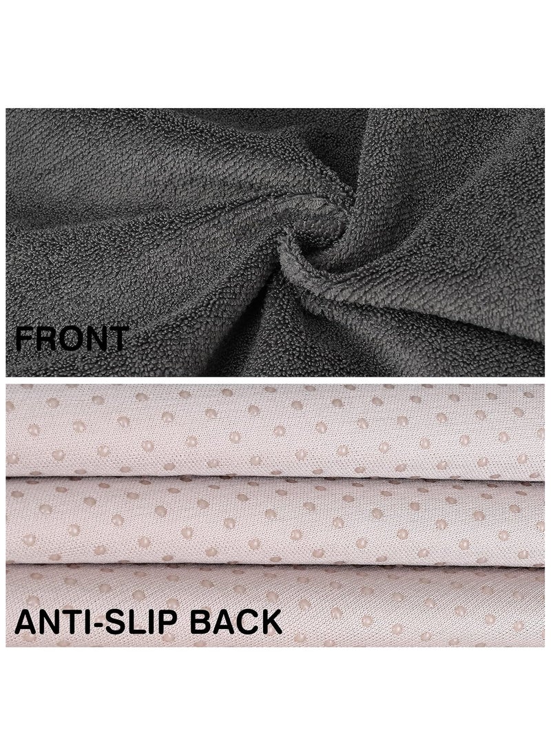 Starwell 2pcs Grey Waterproof Towel Auto Car Seat Cover Protector Machine Washable - Fit Yoga Running Crossfit Athletes Beach Swimming Outdoor Sports  - Image 4