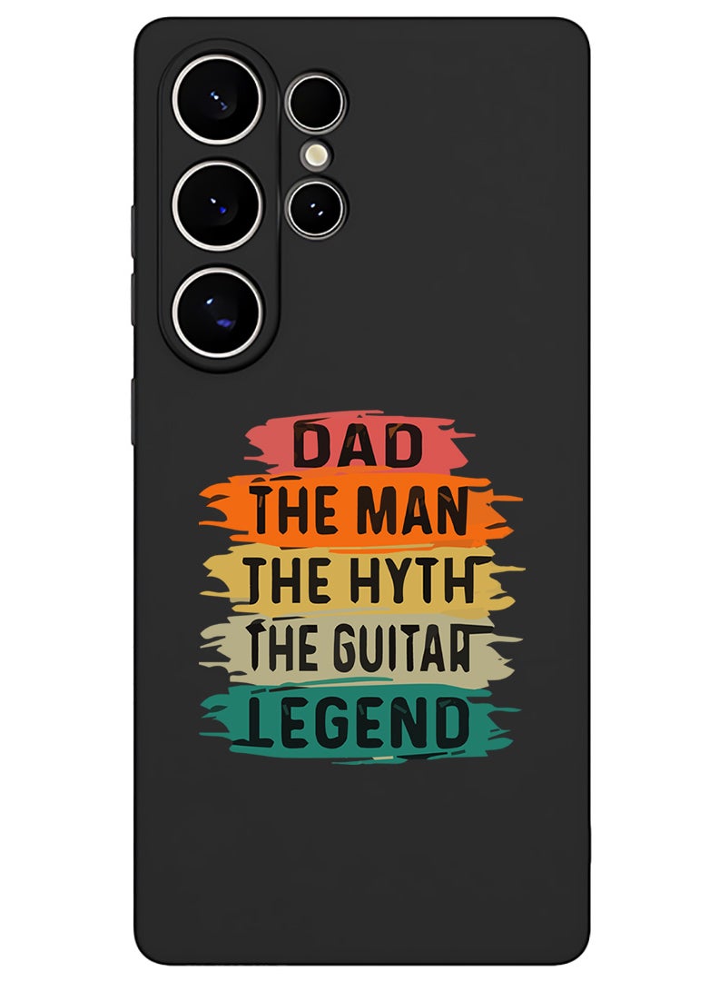 Theodor Protective Slim Fit Case Liquid Silicone Cover with Full Body Protection Anti-Scratch Shockproof Case For Samsung Galaxy S25 Ultra (Black) - Dad-01 - Image 1