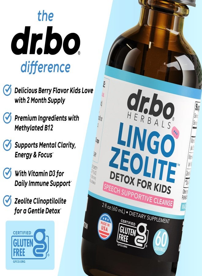dr.bo Zeolite Detox for Kids Lingo Drops - Natural Lingo Zeolite Drops for Kids Methylated B12 & D3 Advanced Clinoptilolite - Pure Extra Clinoptilolite Leap Liquid Detox Body Cleanse Supplement Ages 3+, 2oz - Image 4