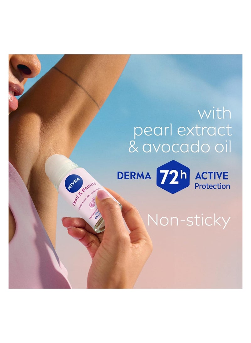 نيفيا بيرل آند بيوتي مضاد للتعرق بخلاصة اللؤلؤ رول أون 50 مل 50ملليلتر - Image 4