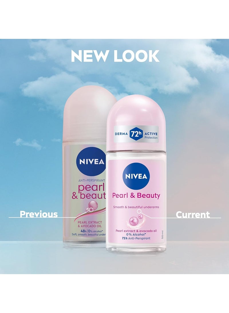 نيفيا بيرل آند بيوتي مضاد للتعرق بخلاصة اللؤلؤ رول أون 50 مل 50ملليلتر - Image 1