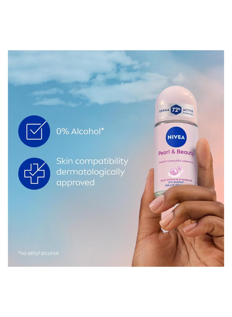 نيفيا بيرل آند بيوتي مضاد للتعرق بخلاصة اللؤلؤ رول أون 50 مل 50ملليلتر - Image 3