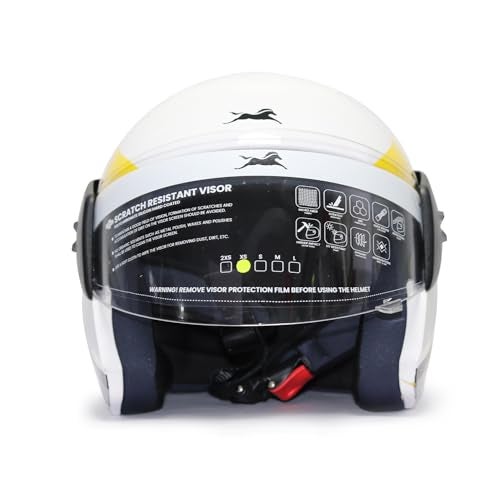 TVS Racing Kids Graphics Half face Helmet Yellow XXS - Image 5