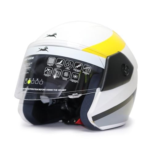 TVS Racing Kids Graphics Half face Helmet Yellow XXS - Image 3