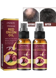 OUHOE 2Pcs Premium Red Onion Hair Oil，Onion Thickening Spray，Hair Oil with Onion Extract Onion Hair Growth Products for Men and Women Rapid Growth Anti-Hair Loss  - Image 1