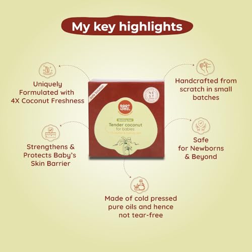 ROOT and SOIL - Tender Coconut Absolute Baby Bath Bar | Gentle for Newborns & Infants | 100% Natural & Herbal | Ethically Sourced | Sulphate-Free | Cruelty-Free | Preservative-Free | - 100 Grams. - Image 5