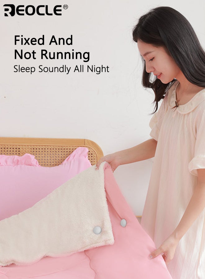 REOCLE 10pcs Quilt Fixers Anti-Run Buckles with Invisible Non-Slip Safety Clips Reusable Detachable Bed Sheet Holders for Mattress Bedding Home Use - Image 5