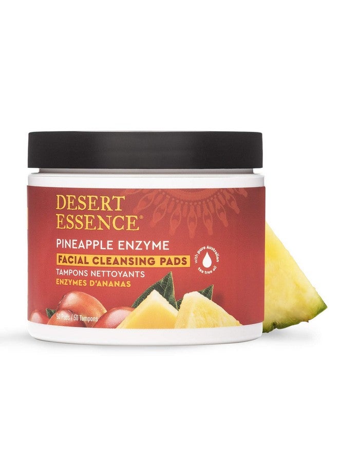 وسادات تنظيف إنزيم الأناناس 50 وسادة نباتية خالية من الغلوتين إنزيمات تقشير الوجه لتنظيف الوجه للحصول على بشرة صافية ومشرقة - Image 1