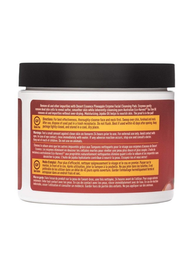 وسادات تنظيف إنزيم الأناناس 50 وسادة نباتية خالية من الغلوتين إنزيمات تقشير الوجه لتنظيف الوجه للحصول على بشرة صافية ومشرقة - Image 4