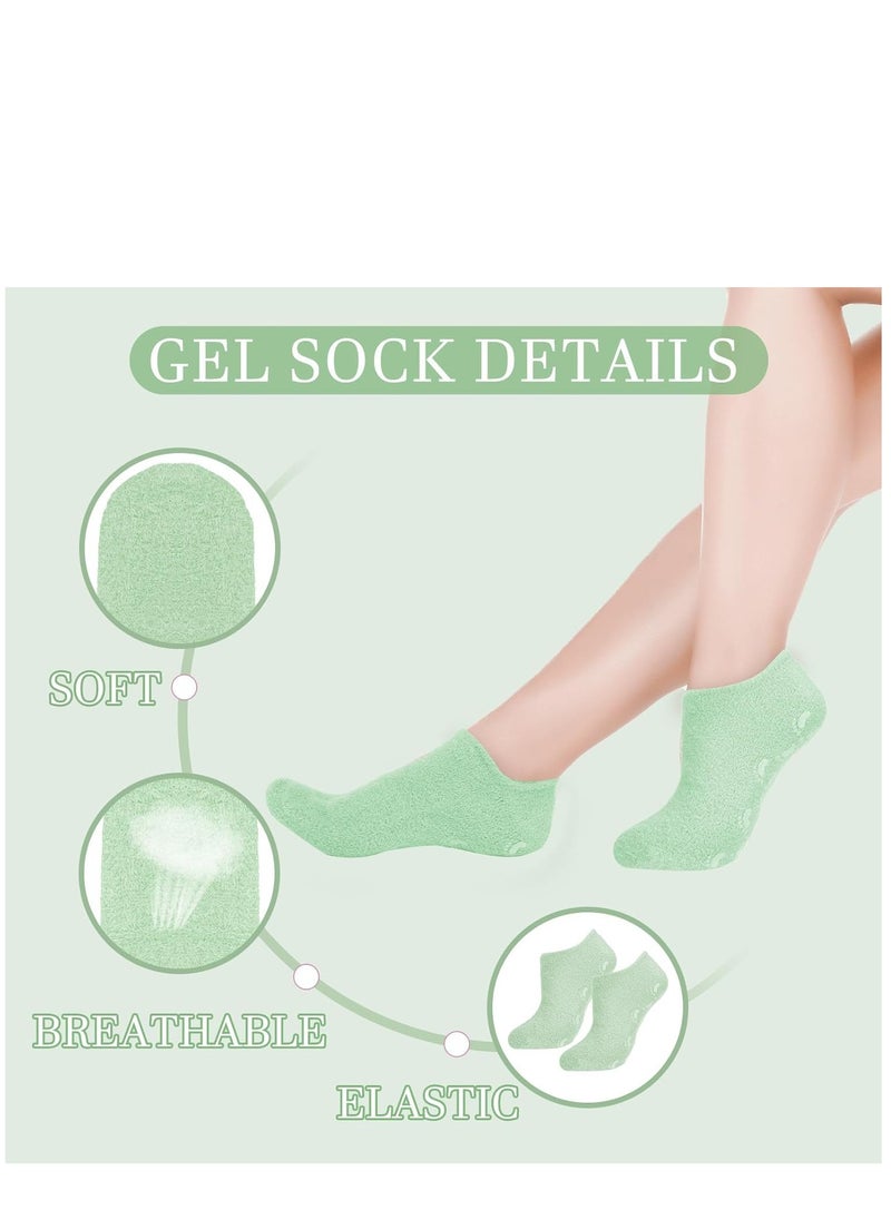SYOSI Moisturizing Glove and Sock, Gel Spa Moisturizing Therapy Sock Glove, Soften Repairing Dry Cracked, Hands Feet Skin Care, Effective in Repair Dry and Chapped Hands and Feet Skin Care  - Image 4