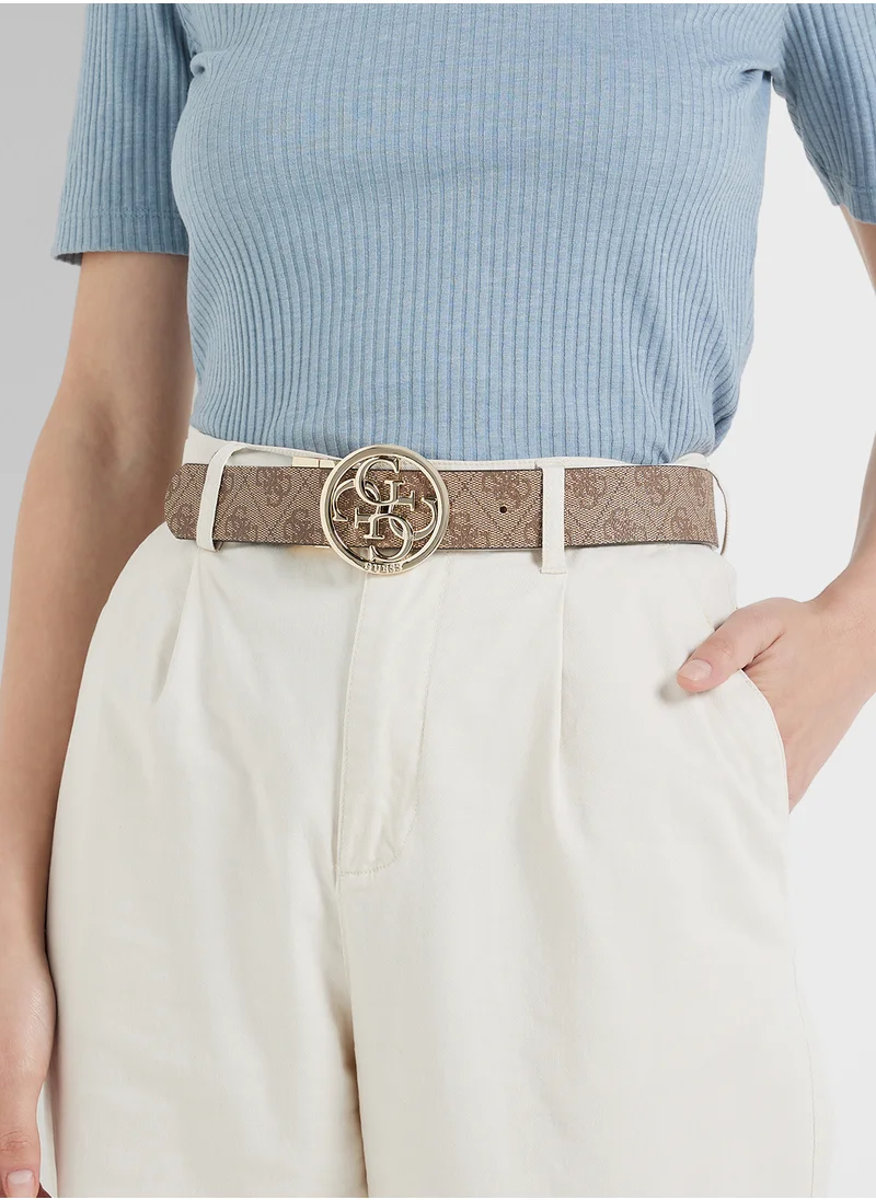 GUESS Logo Detailed None Allocated Hole  Belt