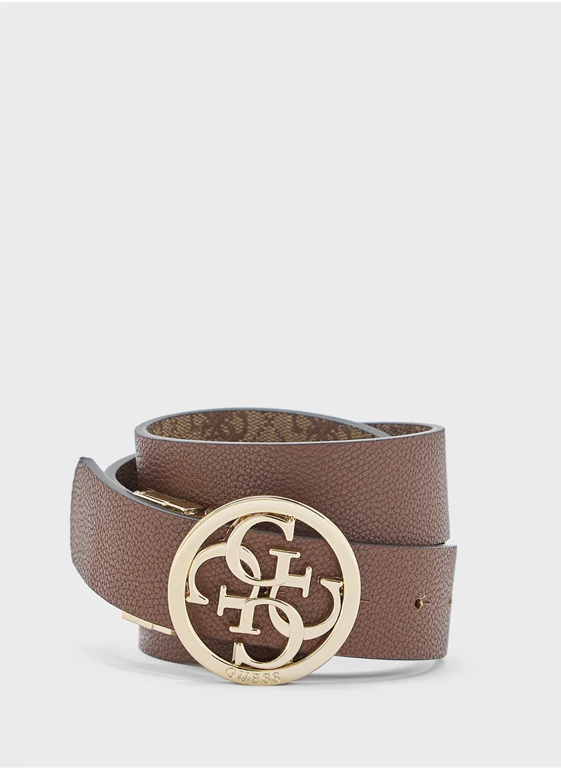 GUESS Logo Detailed None Allocated Hole  Belt