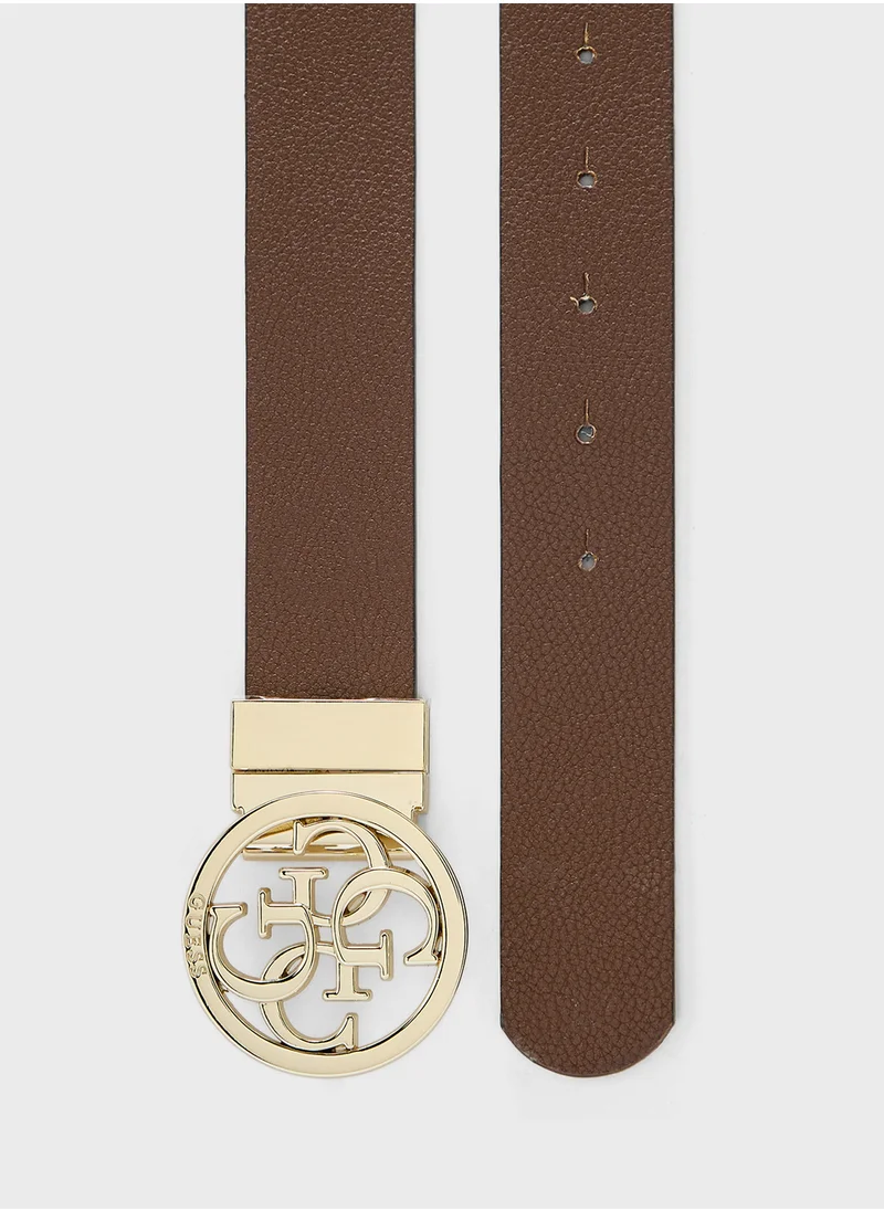 GUESS Logo Detailed None Allocated Hole  Belt