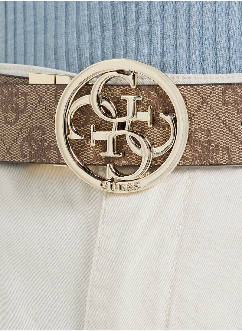 GUESS Logo Detailed None Allocated Hole  Belt