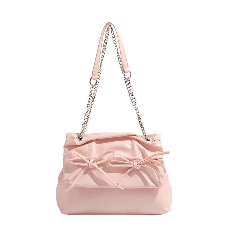 Girl'S Heart New Ballet Bow Tote Bag Large Capacity Shoulder Crossbody Bag - Image 4