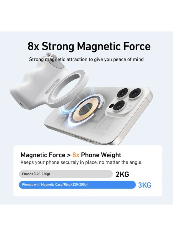 تيليسن قبضة مغناطيسية فن شوت للهاتف - أبيض - Image 4