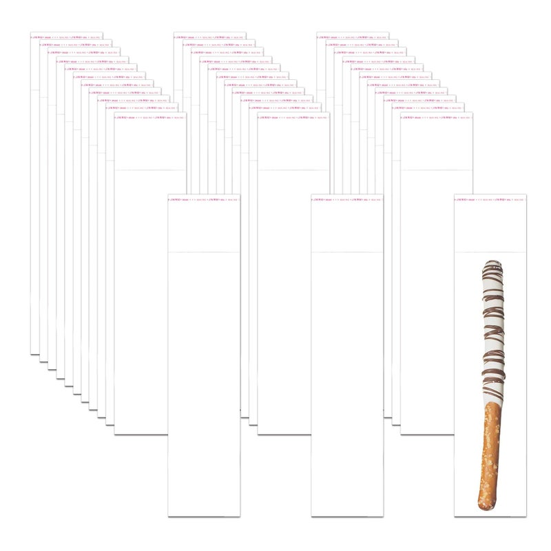 Clear Long Adhesive Cellophane Bags 2x8 Self Stick Cello Bags 300pcs OPP Poly Pretzel Rods Bags 2mil for Pen Necklace Candy Cutlery Candle Golf Balls Long Bread