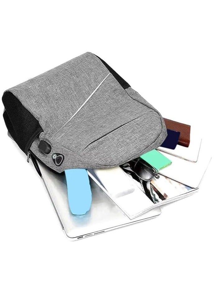 Backpack Student Fashion Backpack Three Piece Color Matching Outdoor Bag Computer with a way out USB Business Bag Shoulder Casual Matching Bag College Backpacks Leather  - Image 5