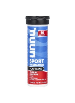 Nuun Nuun, Sport Hydration + Caffeine, Effervescent Electrolyte Drink, Cherry Limeade, 10 Tablets  - Image 1