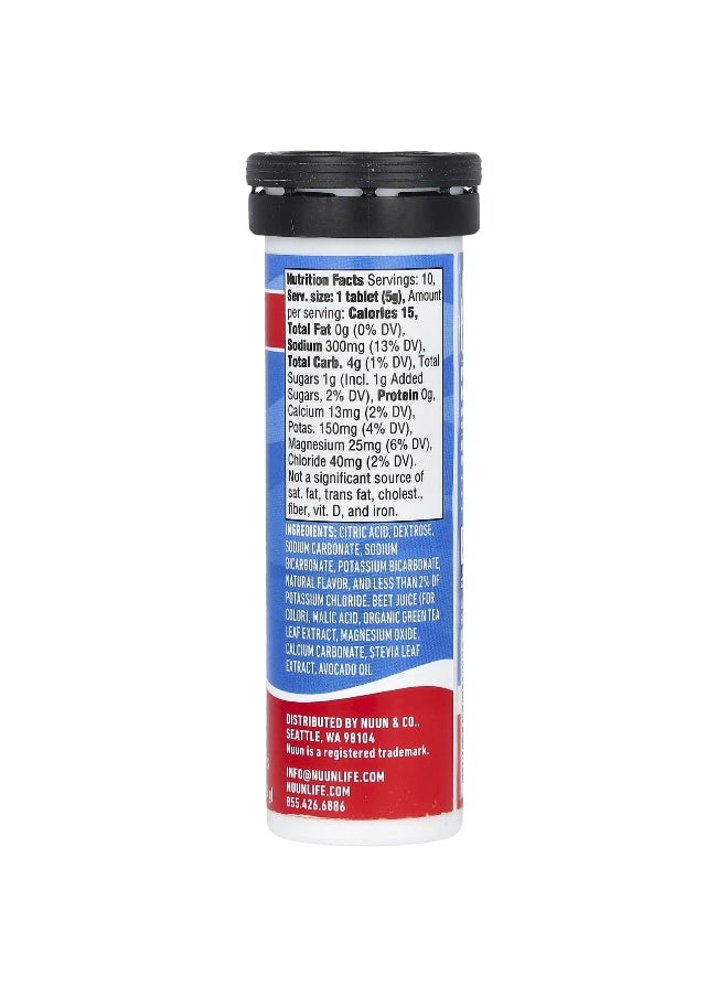 Nuun - Nuun, Sport Hydration + Caffeine, Effervescent Electrolyte Drink, Cherry Limeade, 10 Tablets - Image 1