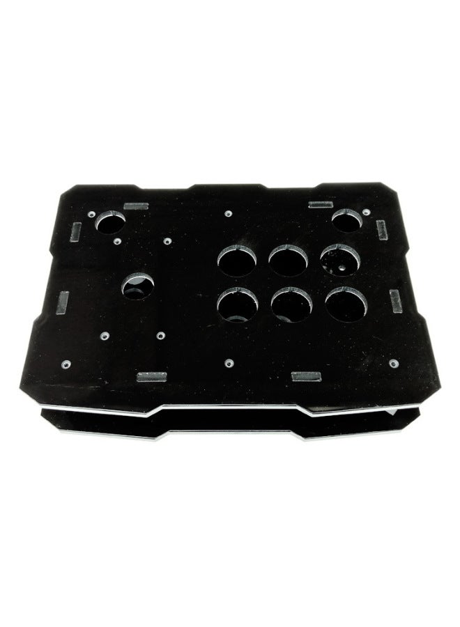 Arcade Rocker Housing Game Rocker Frame Rocker Outer Frame Machine Box Arcade Game Rocker King Of Fighters-Product Color:Black Acrylic Frame, Two-character Key Position  - Image 1